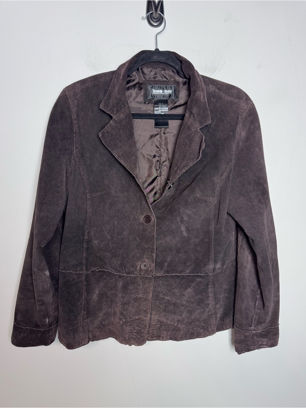 BRANDON THOMAS Brown  Suede  Jacket Blazer XL